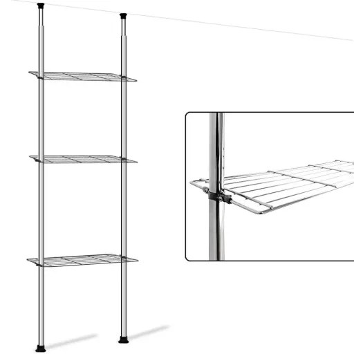 Badezimmerregal 270 cm - Höhenverstellbar - Badezimmerschrank