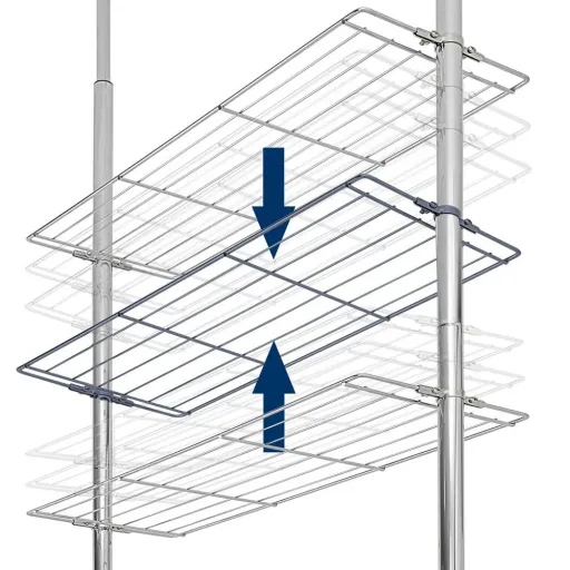 Badezimmerregal 270 cm - Höhenverstellbar - Badezimmerschrank