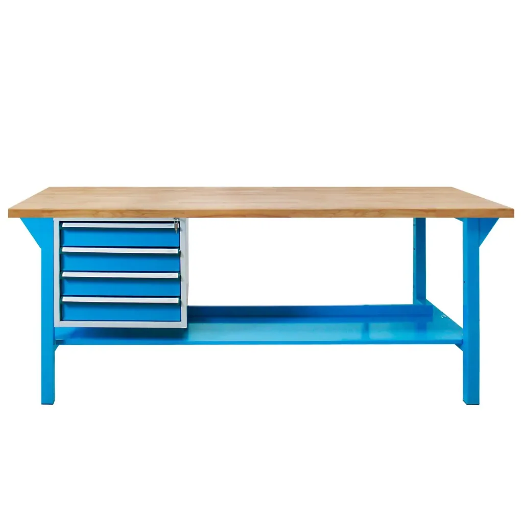Werkbank 1500 mit Schubladenbox, 4 Schubladen