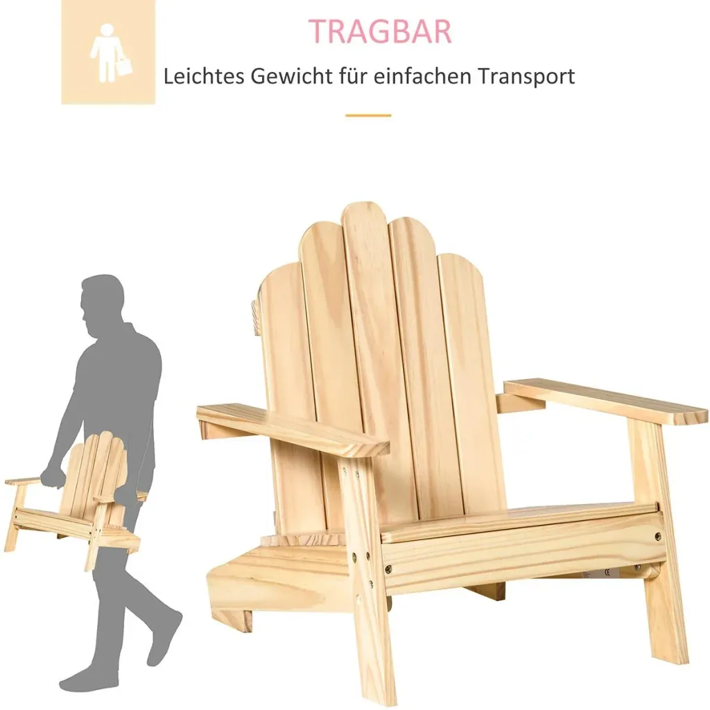 Kinder Gartenstuhl aus Holz natur