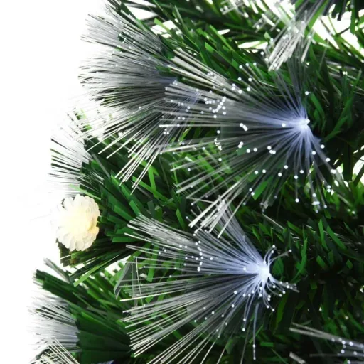 künstlicher Weihnachtsbaum mit Fernsteuerung LED-Leuchten Christbaum Tannenbaum PVC Metall Grün+Weiß Ø75 x 150 cm