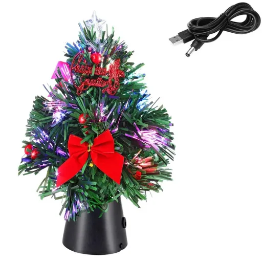 Weihnachtsbaum USB-Anschluss 26cm dekoriert
