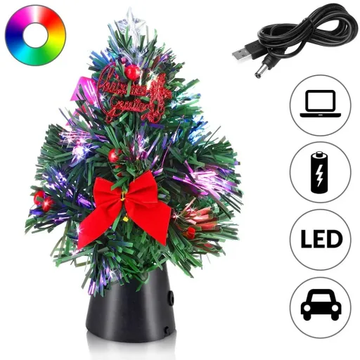 Weihnachtsbaum USB-Anschluss 26cm dekoriert