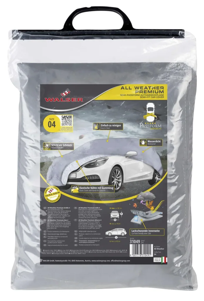 Autoabdeckplane all weather - Größe 4 - 435x176x160cm - PVC beschichtet