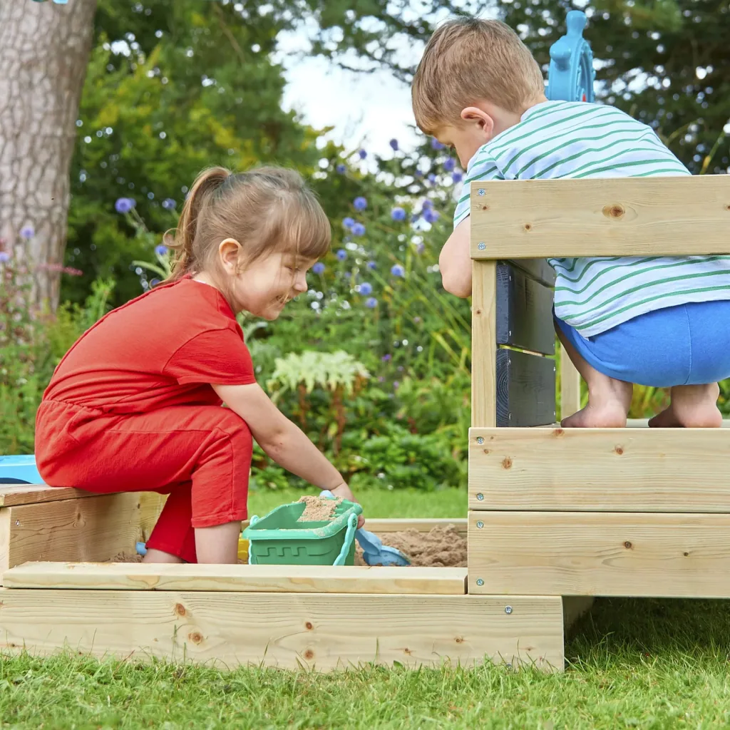 Holz Sandkasten Kinderspielboot AHOY