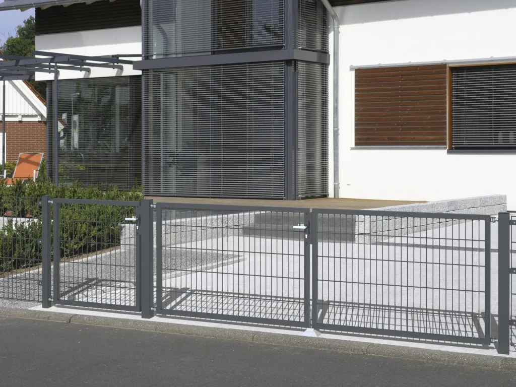Doppelstabmattenzaun Komplettset, anthrazit, Höhe 100 cm, Länge 26 m
