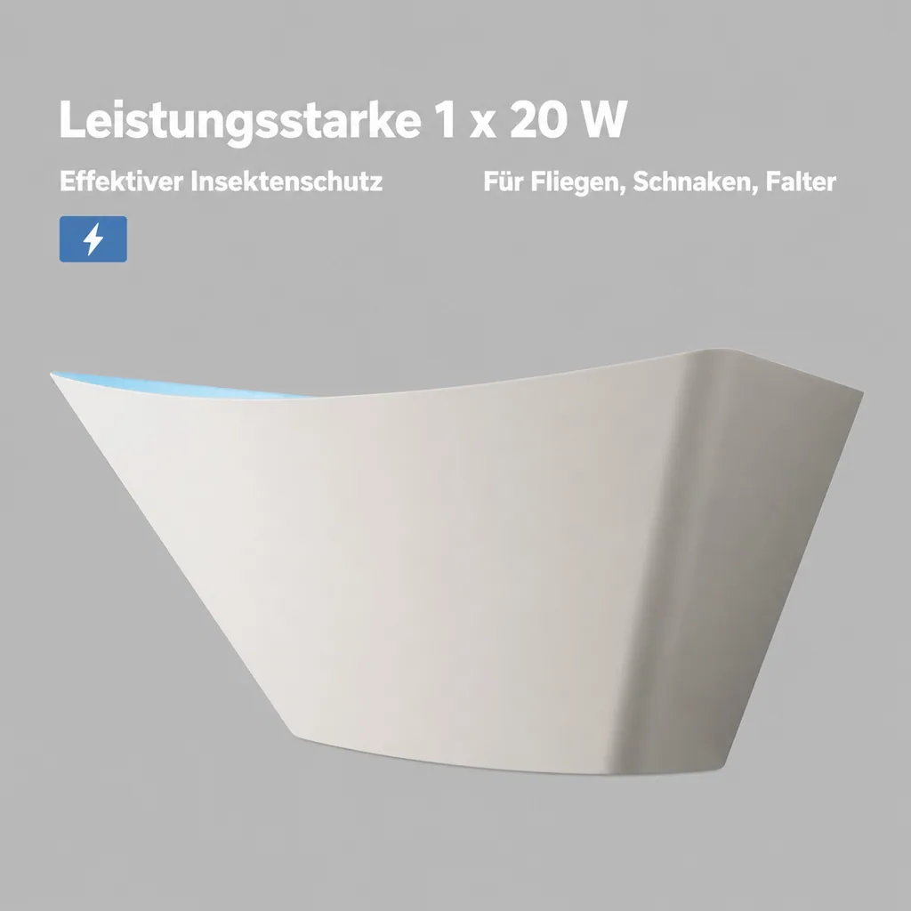 Insektenvernichter, Mückenlampe, Insektenlampe - GT 20, für 50 m² | Effektiv & Umweltfreundlich