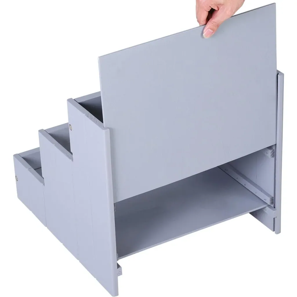 Haustiertreppe mit 3 Stufen grau
