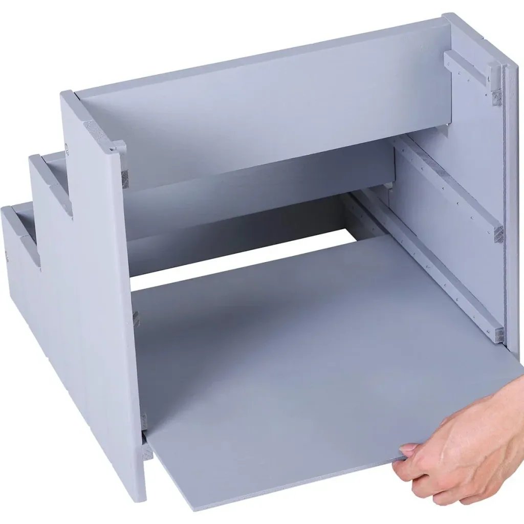 Haustiertreppe mit 3 Stufen grau