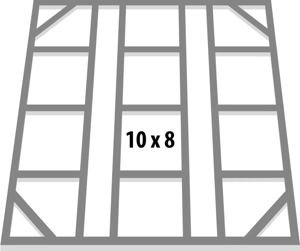 Fundamentbodenrahmen 10x8 für Dream + Tower
