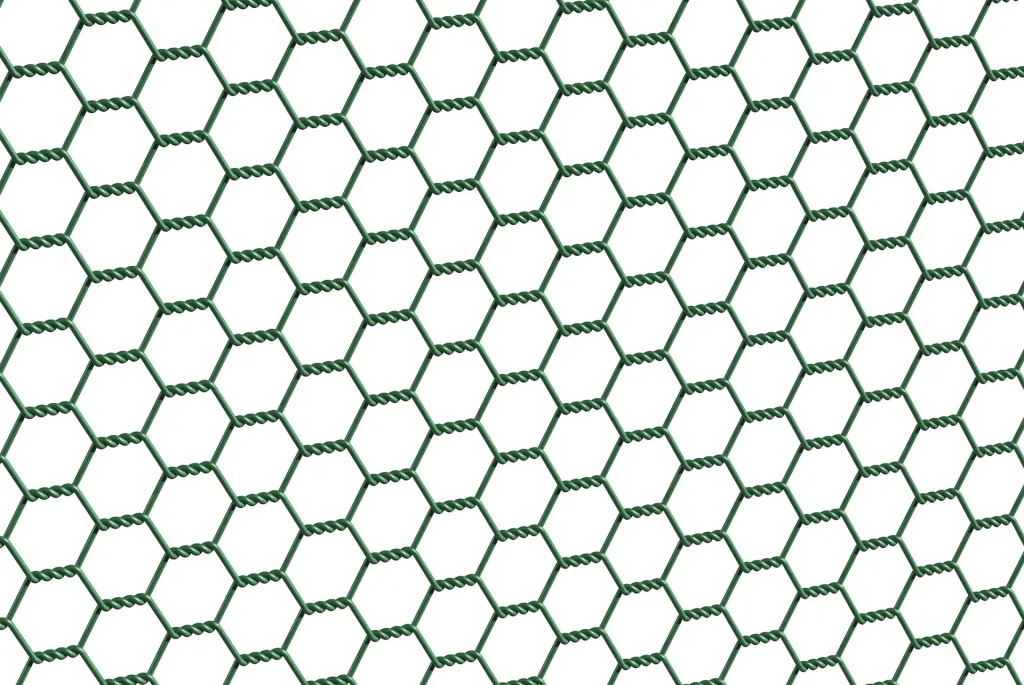 Sechseckgeflecht grün kunstoffbeschichtet, 50cm x 10m, 25x25cm, 1mm