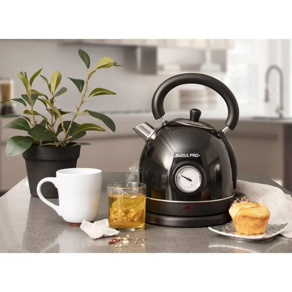 Retro-Wasserkocher - 2200W - 1,8L - Schwarz