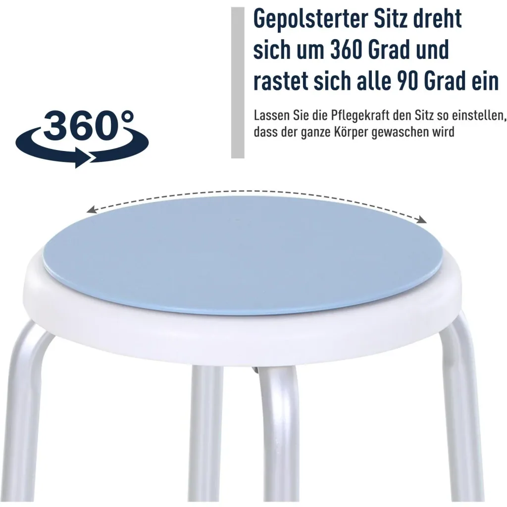 Badehocker mit drehbarem Sitz