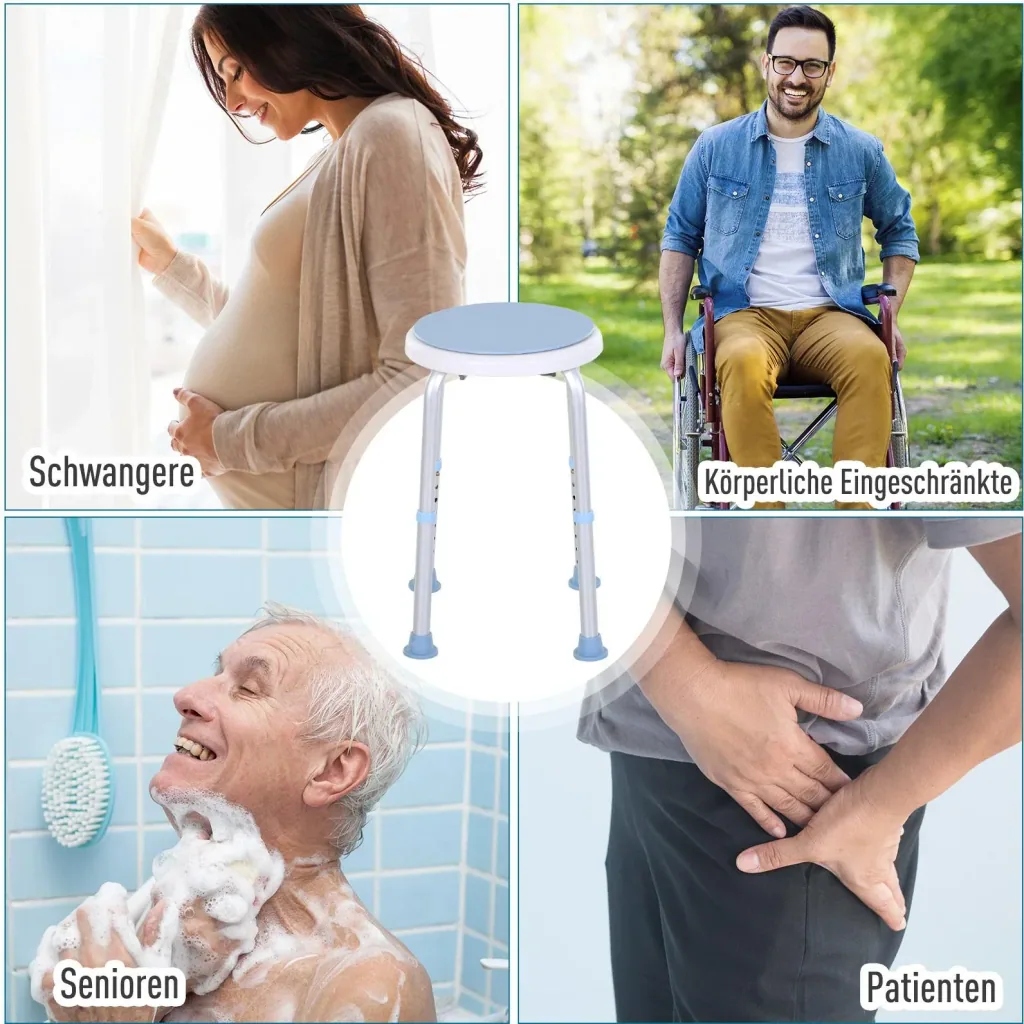 Badehocker mit drehbarem Sitz