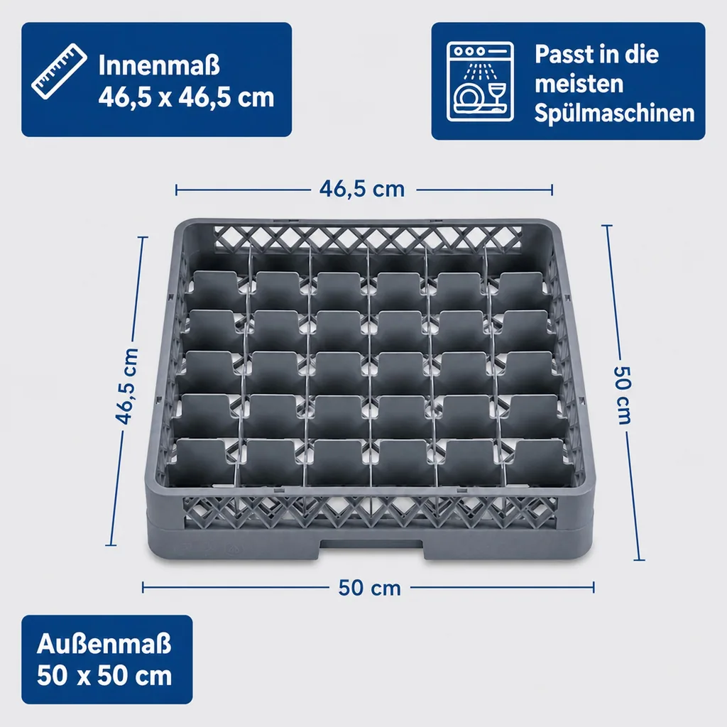 Spülmaschinenkorb, Gläserkorb Spülmaschine, Gläserkorb Gastro - 36 Einteilungen