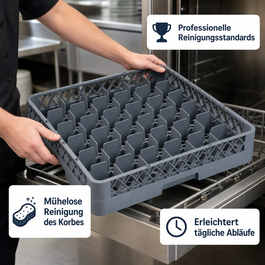 Spülmaschinenkorb, Gläserkorb Spülmaschine, Gläserkorb Gastro - 36 Einteilungen