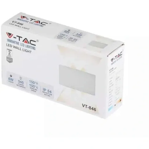 VT-846 LED-Wandleuchte oben / unten - 5W - 630 Lm - 3000K - Weiß