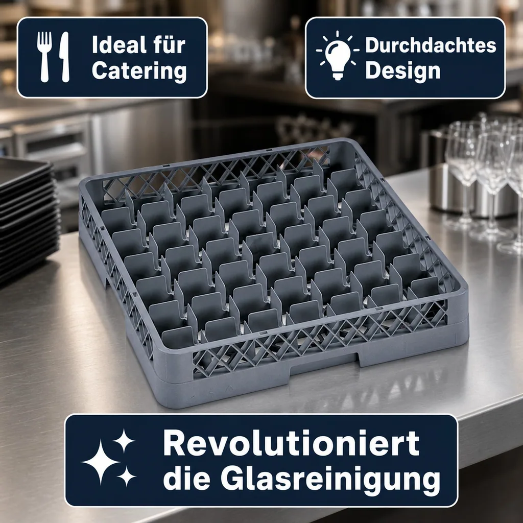 Spülmaschinenkorb, Gläserkorb Spülmaschine, Gläserkorb Gastro - 49 Einteilungen