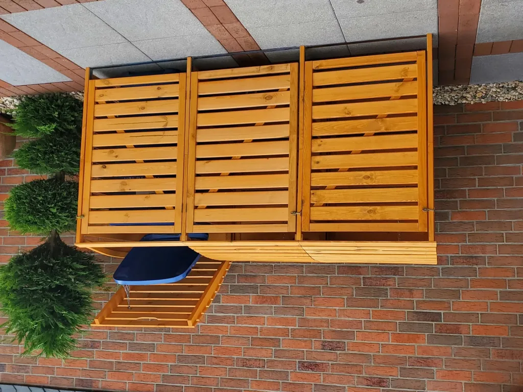 Mülltonnenbox "Vario III" für 3 Tonnen, honigbraun