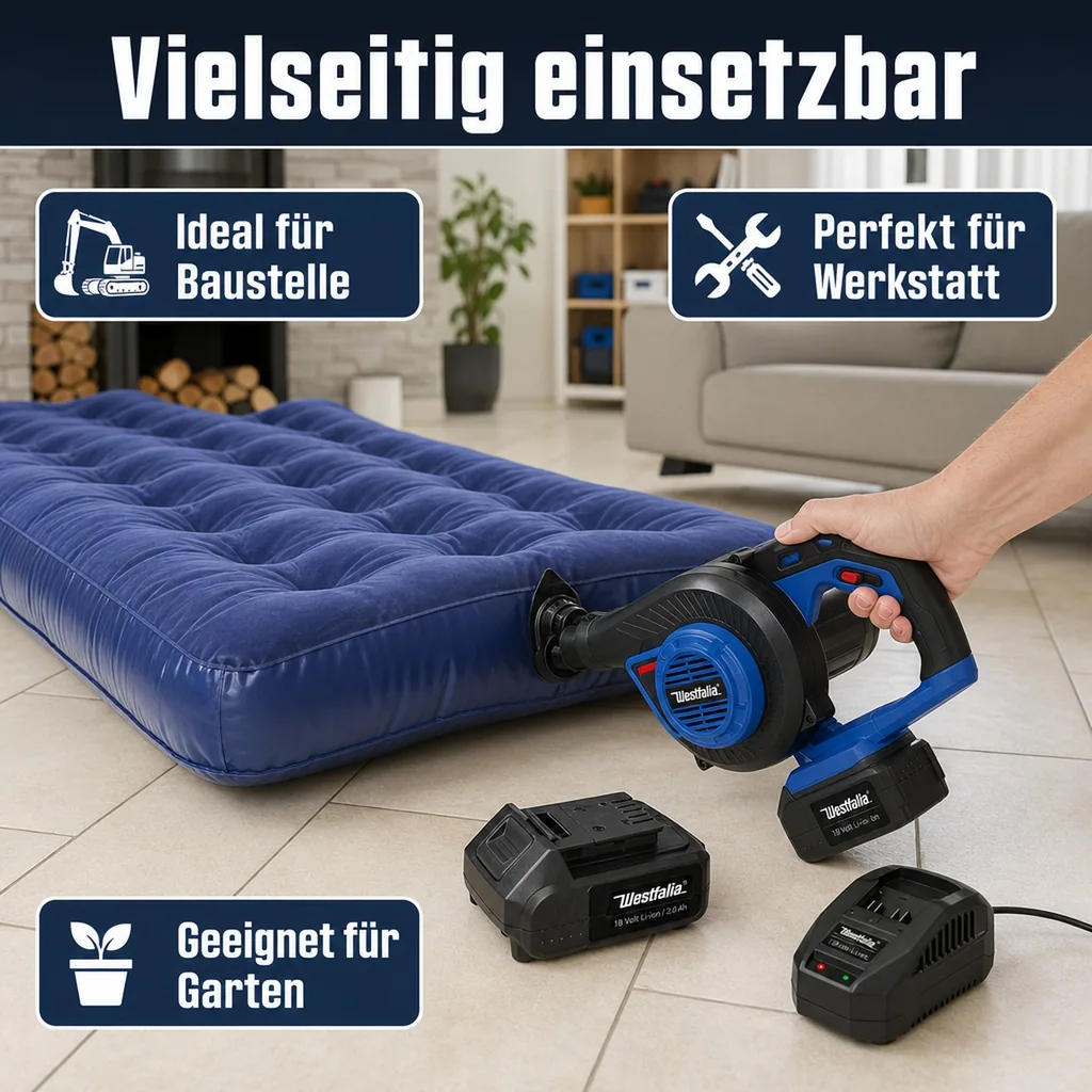 Multifunktionsgebläse 18 Volt Li-ion AMG 18 inklusive 1 Akku 2,0 Ah und Ladegerät