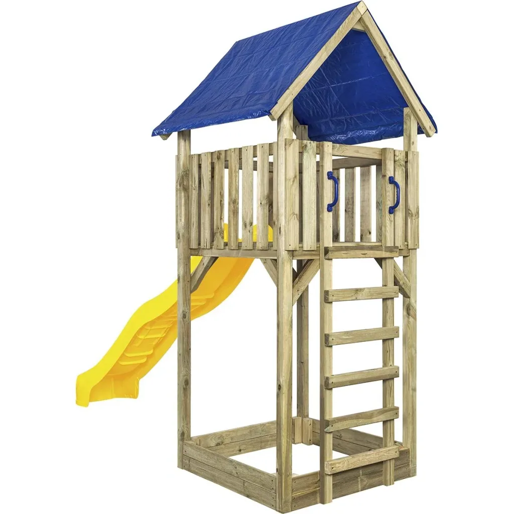 Spielturm Lisa mit Rutsche gelb