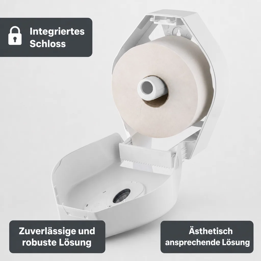 Toilettenpapierhalter, Klopapierhalter, Toilettenpapierspender - PQMidiJ, Großrollenspender midi, Kunststoff