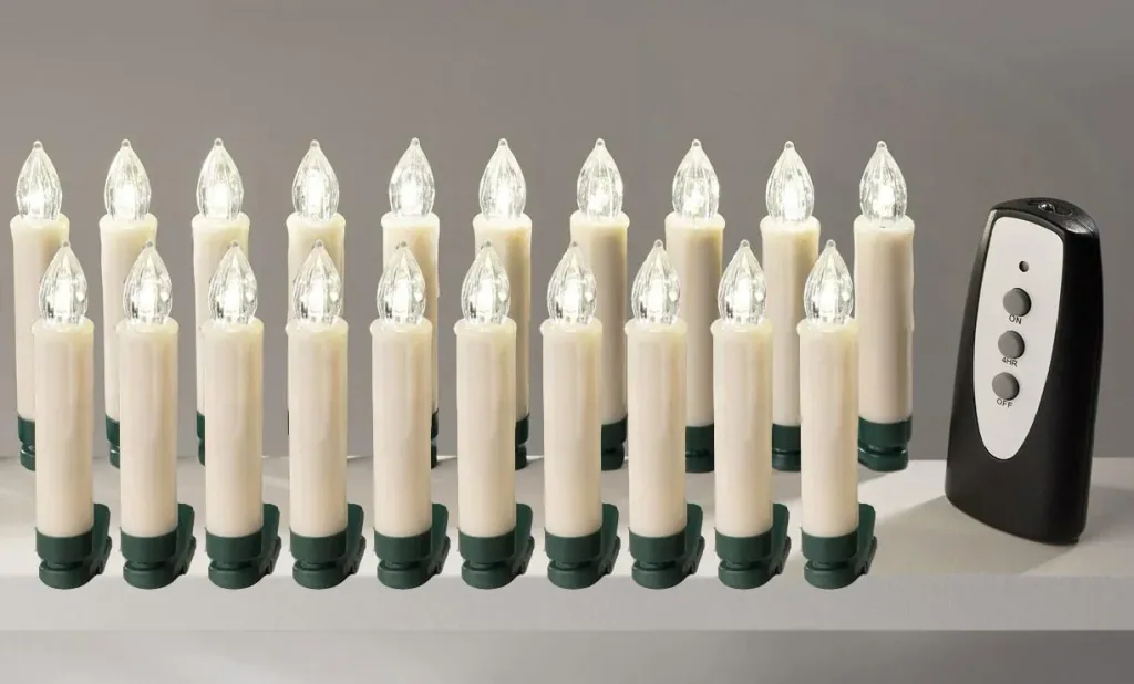 Kabellose LED Christbaumkerzen, mit Fernbedienung - 15 Stück + 5 Stück Gratis