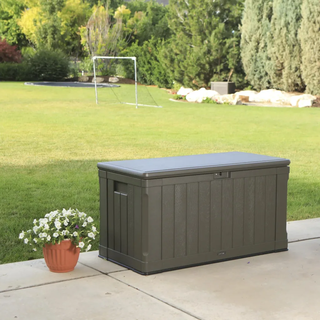 Lifetime Kissenbox Premium 440 L 127,9×64×67,2 cm Braun – wetterfestes HDPE, bis 300 kg belastbar