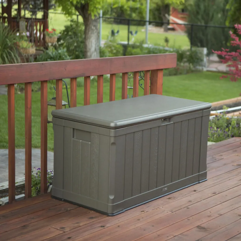 Lifetime Kissenbox Premium 440 L 127,9×64×67,2 cm Braun – wetterfestes HDPE, bis 300 kg belastbar