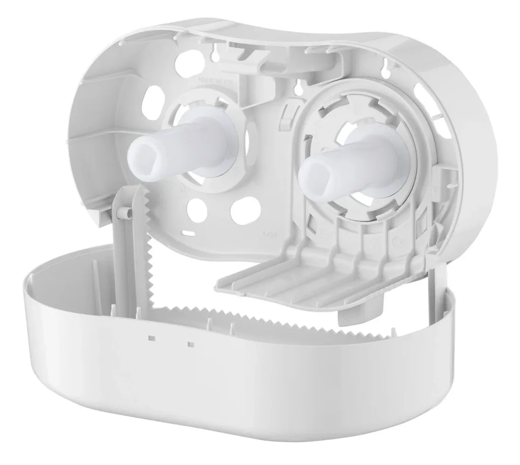 Toilettenpapierhalter, Klopapierhalter, Toilettenpapierspender - PQTMDuo, für 2 Rollen, Kunststoff