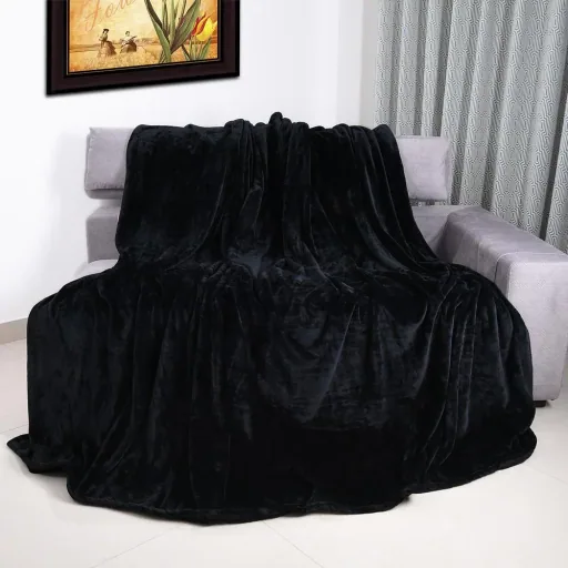 Premium-Decke schwarz - 300g/m²