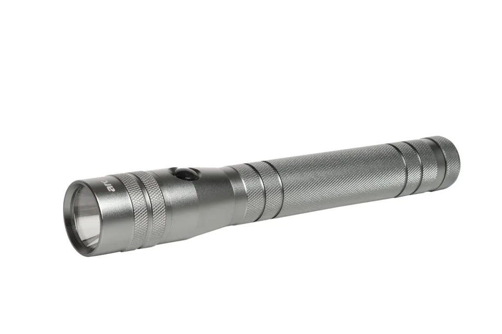LED Taschenlampe - 10 Watt, 700 lm, stoßfest und wasserabweisend, silber-anthrazit