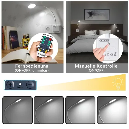 LED-Wandleuchte Iys White mit Fernbedienung