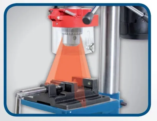Tischbohrmaschine DP16VL mit Positionslaser und Schraubstock