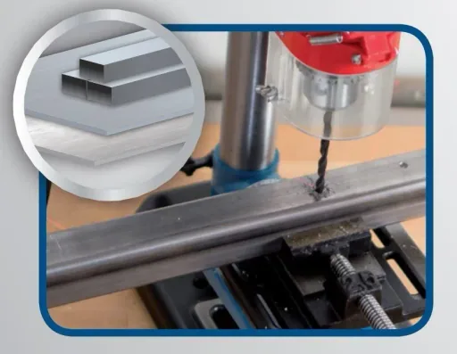 Tischbohrmaschine DP16VL mit Positionslaser und Schraubstock