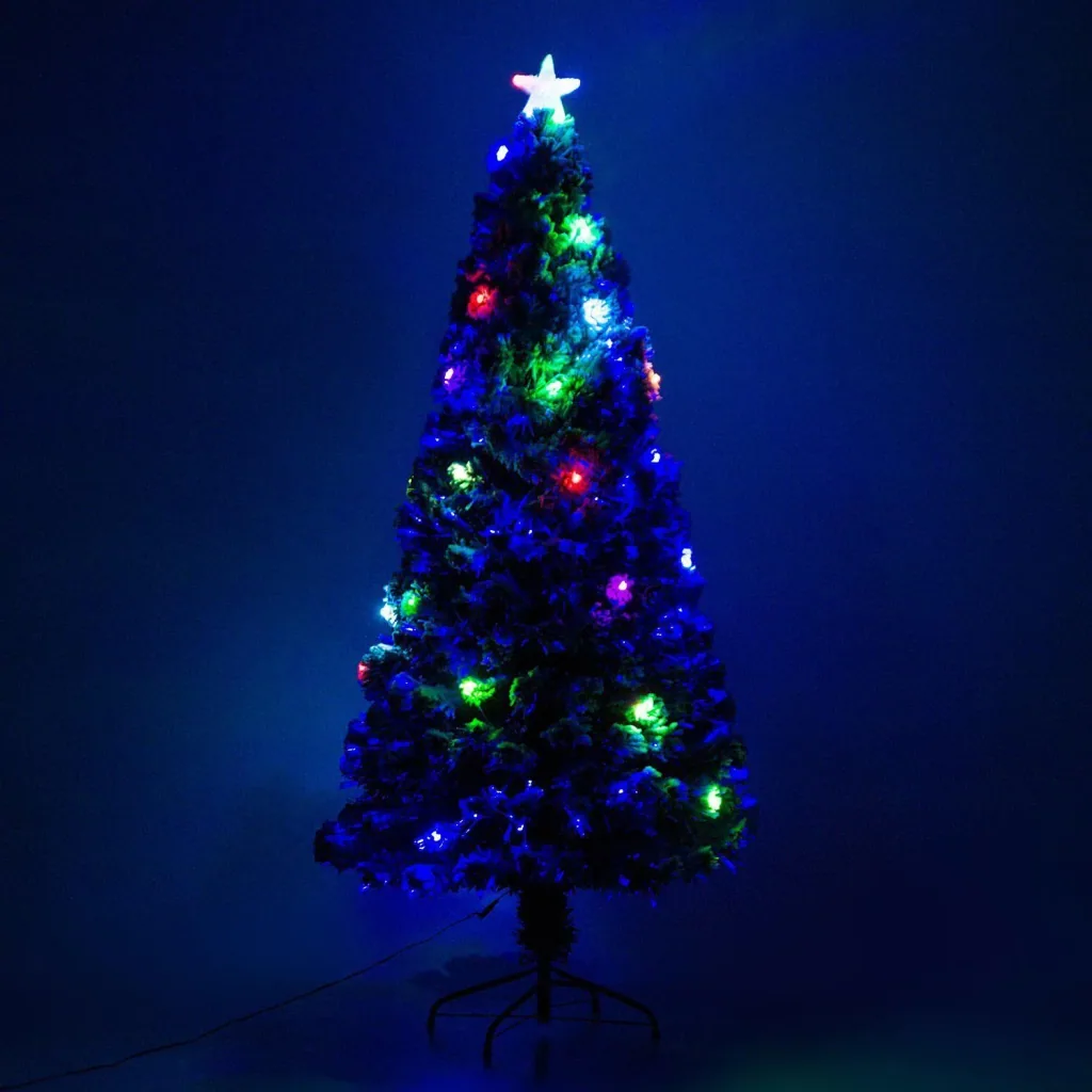 Weihnachtsbaum Tannenbaum LED Lichtfaser 180cm