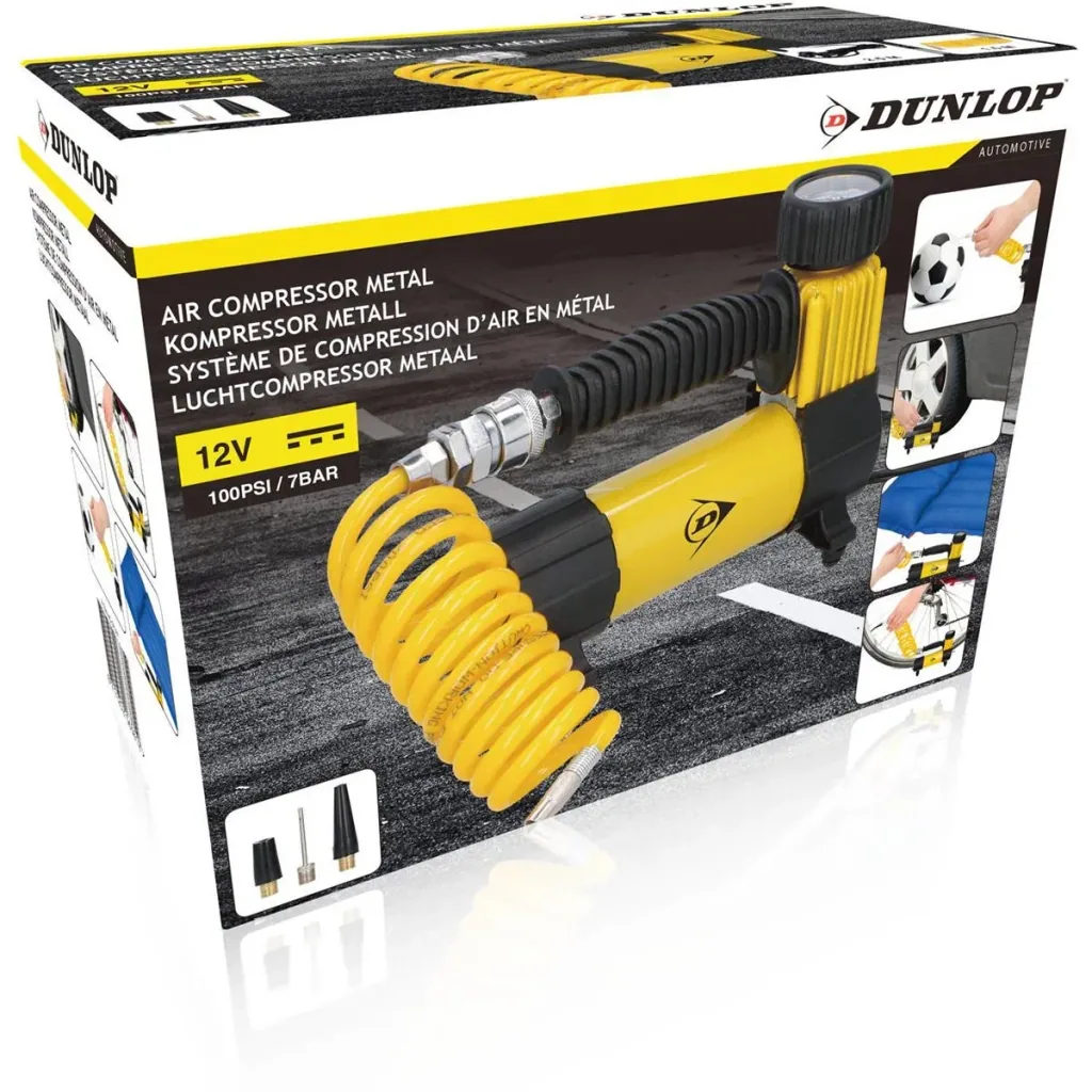 Mini-Kompressor - 12V - Inkl. 3 Adapter - über Zigarettenanzünder
