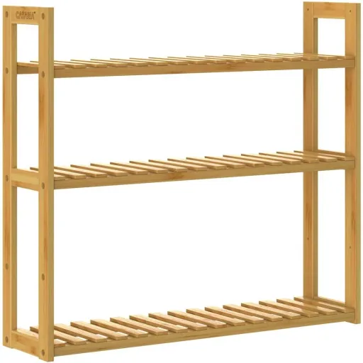 2-in-1-Wandregal & Standregal aus Bambus