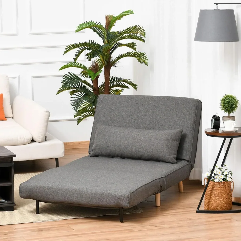 Einzelsofa Schlafsofa Sofabett Klappsofa verstellbar Rückenlehne Liege nordisch skandinavisch 25D Schaumstoff Haus Leine