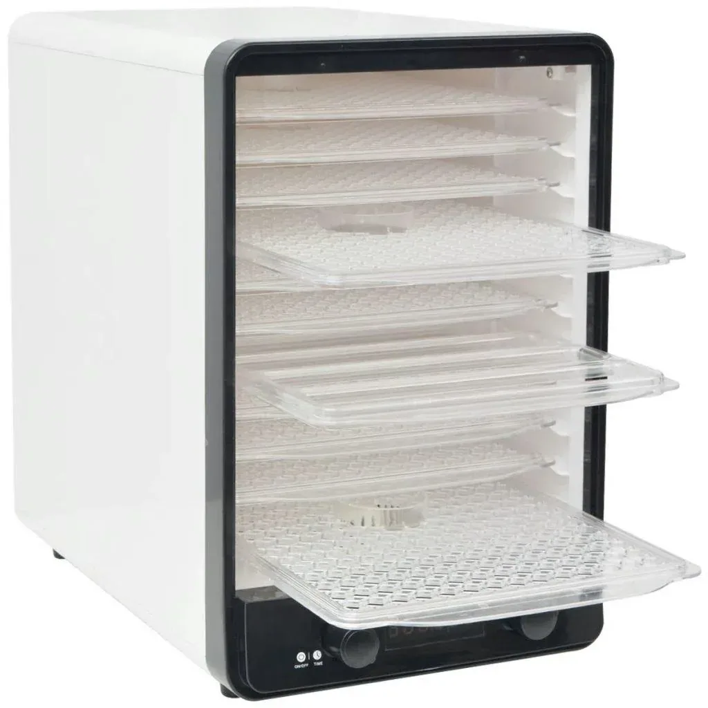 Lebensmitteltrockner mit 10 Tabletts 550 W weiß