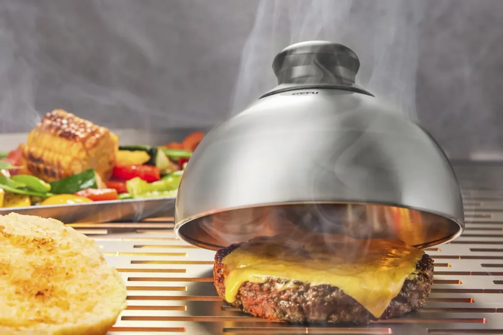 Burger- und Schmelzglocke "BBQ", Edelstahl