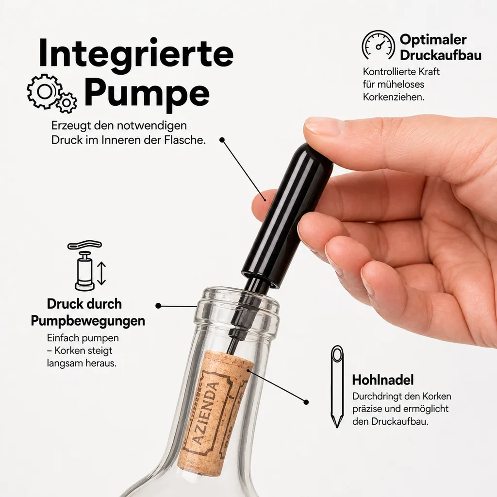Corklift mit Handpumpe