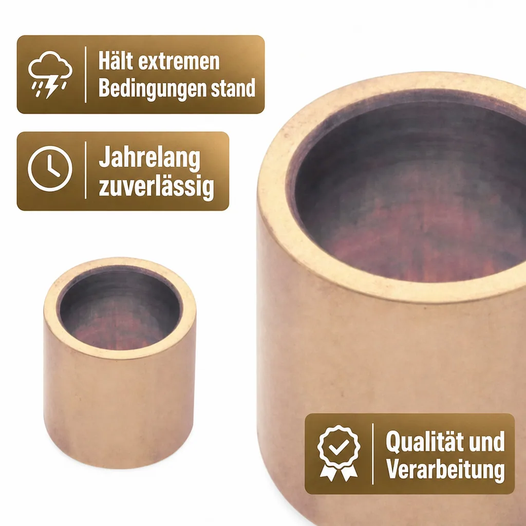 Distanzhülse, Abstandshalter, Abstandshülse- für Schankhahn, Gewinde, Messing, 10mm