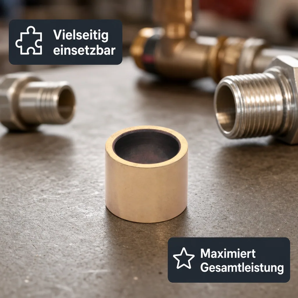 Distanzhülse, Abstandshalter, Abstandshülse- für Schankhahn, Gewinde, Messing, 10mm