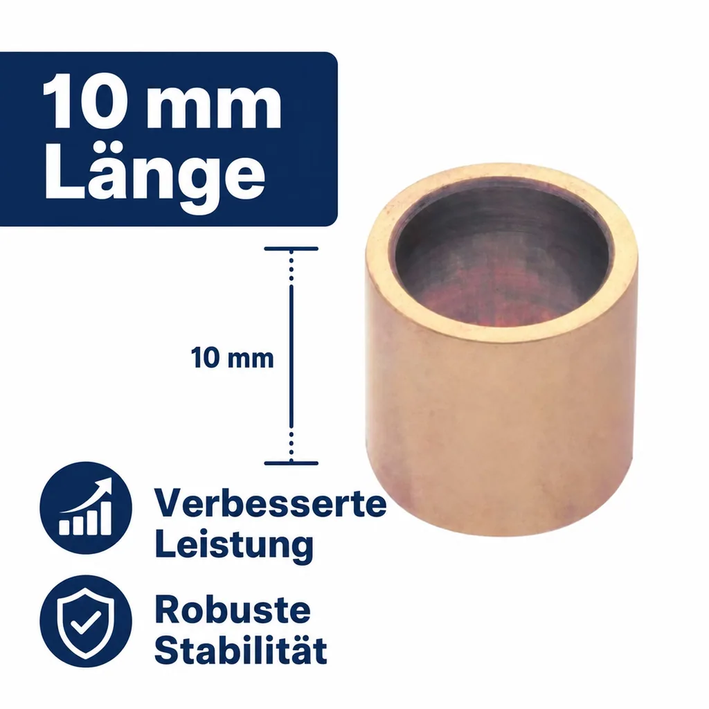 Distanzhülse, Abstandshalter, Abstandshülse- für Schankhahn, Gewinde, Messing, 10mm