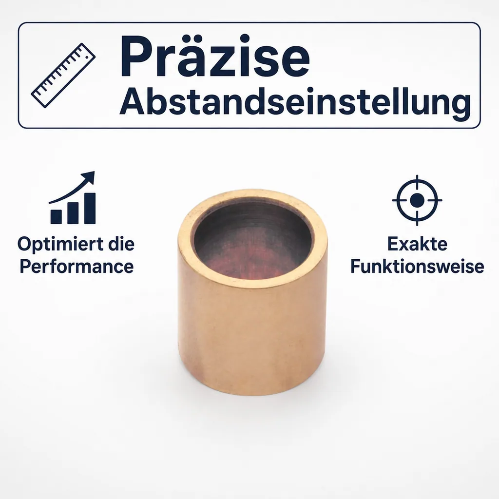 Distanzhülse, Abstandshalter, Abstandshülse- für Schankhahn, Gewinde, Messing, 10mm