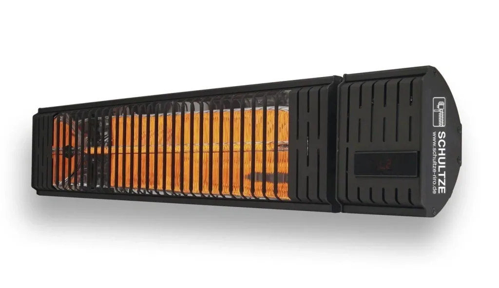 IR-Heizstrahler, dimmbar mit Fernbedienung, 2500W 230V, IP54, schwarz