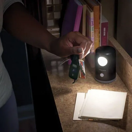 LED Nachtlicht schwarz mit Bewegungsmelder MB750 20 Lumen IP44