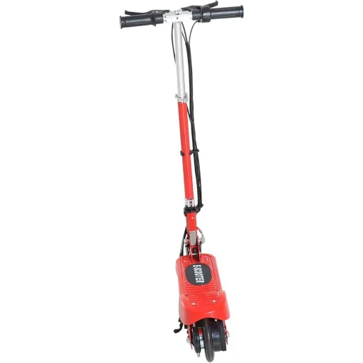 Elektroroller E-Scooter Cityroller klappbar Jugend Roller 12 km/h Kinder Metall Rot L74"W36"H73-91cm
