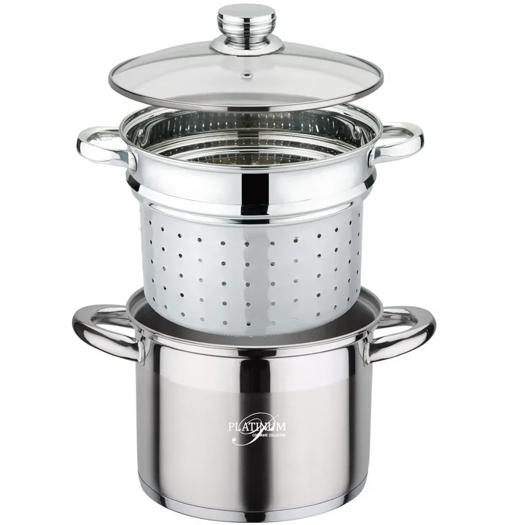 Platinum Kochtopf mit Nudelkocher - Edelstahl - 24cm